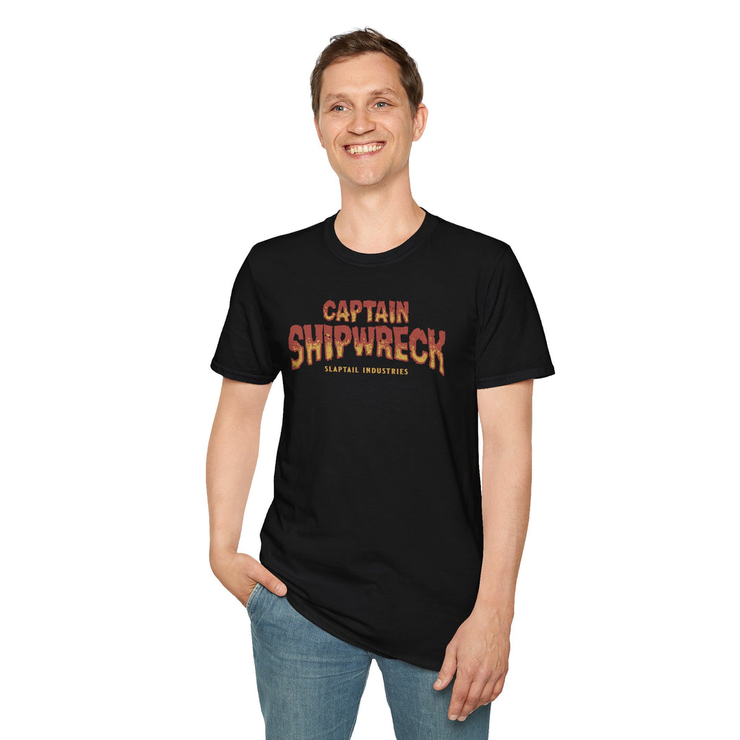 Captain Shipwreck T-Shirt — Pirate Crew Graphic Tee (Mutiny on the Barnacle)