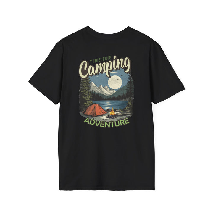Camping Adventure T-Shirt — "Time for Camping" Outdoor Graphic Tee