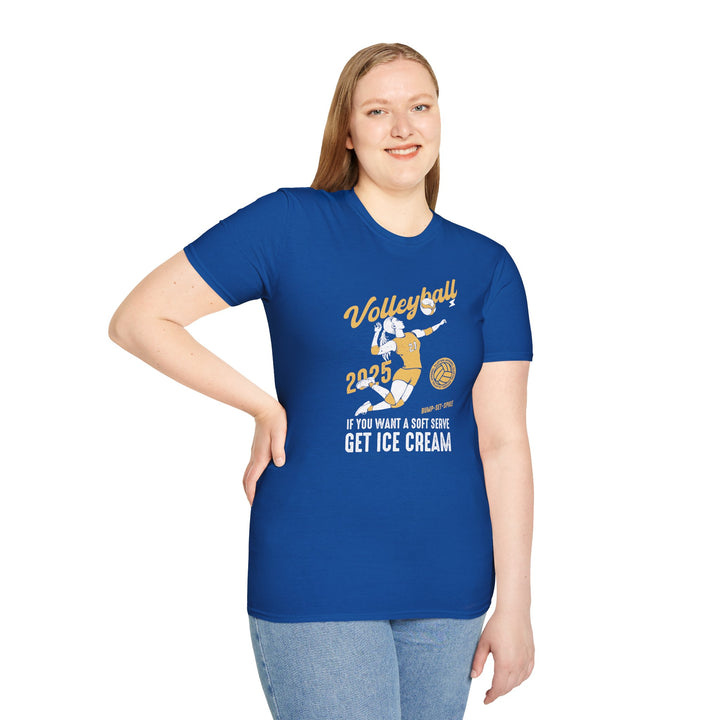 Volleyball Softstyle T-Shirt - 'If You Want a Soft Serve Get Ice Cream'  2025 Design