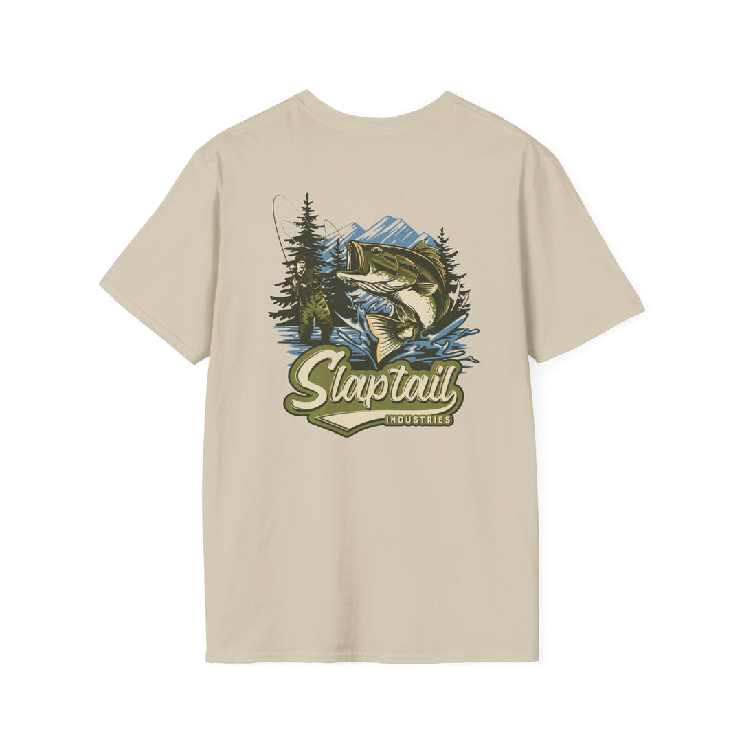 Fishing T-Shirt — "Slaptail Outdoors" Bass Logo Tee