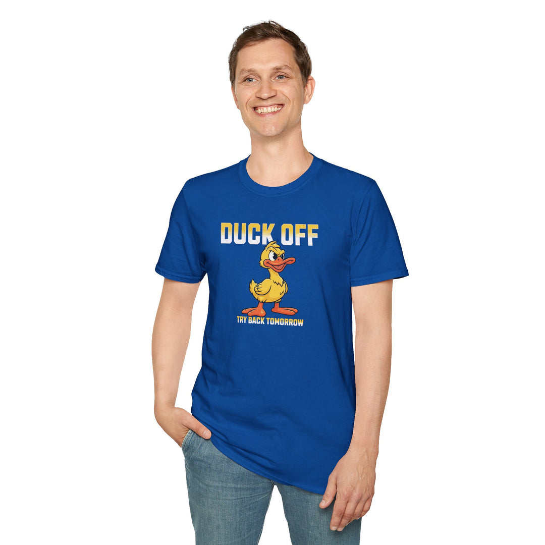 Duck Off Cartoon Graphic T-Shirt
