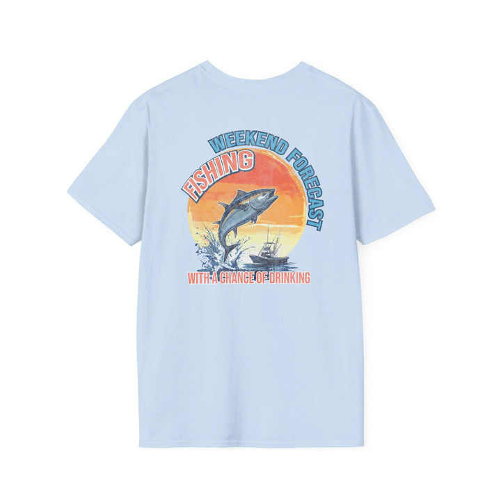 Fishing T-Shirt — "Weekend Forecast: Fishing With Chance of Drinking" Retro Tee