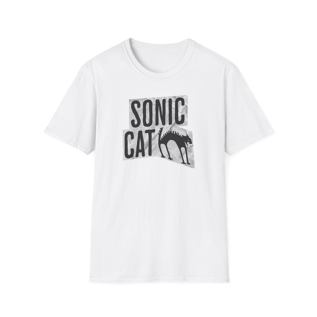 Sonic Cat T‑Shirt — Retro Grunge Cat Graphic Tee