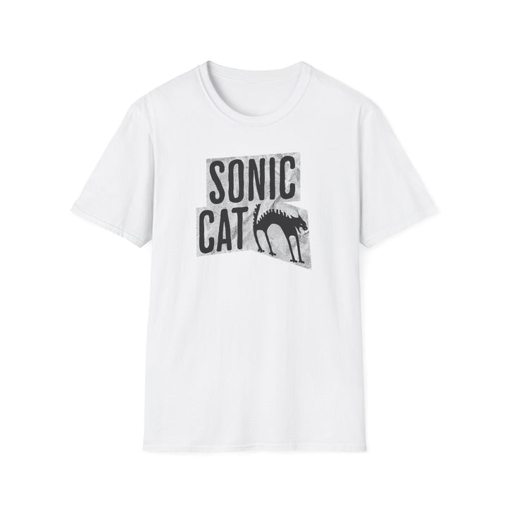 Sonic Cat T‑Shirt — Retro Grunge Cat Graphic Tee