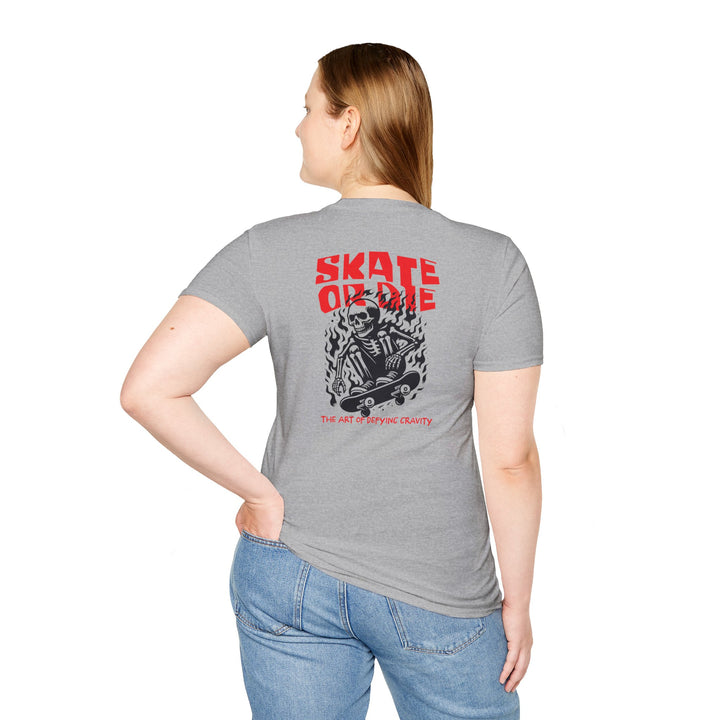 Skate or Die Skull Skateboard T-Shirt