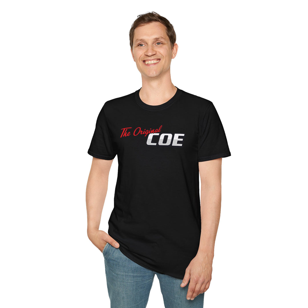 The Original Coe Truck T-Shirt - Retro Red Pickup Barn Graphic Tee