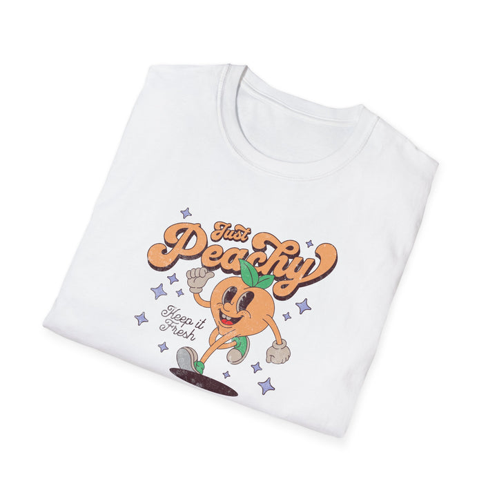 Retro Graphic T-Shirt — "Just Peachy" Vintage Tee