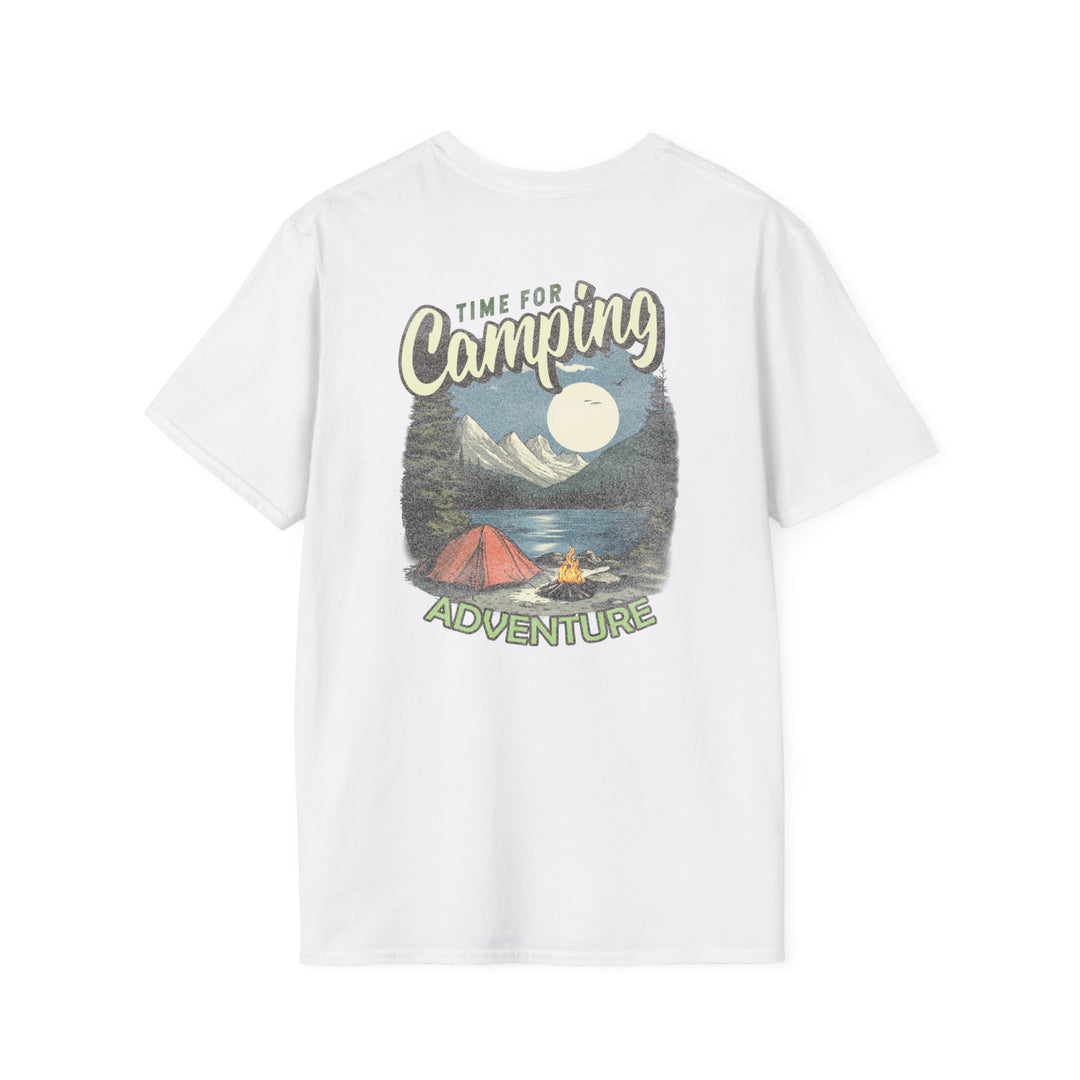 Camping Adventure T-Shirt — "Time for Camping" Outdoor Graphic Tee