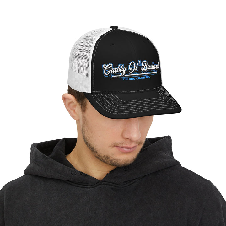 Fishing Charter Trucker Cap — “Catchy Ol’ Bastards” Embroidered Snapback