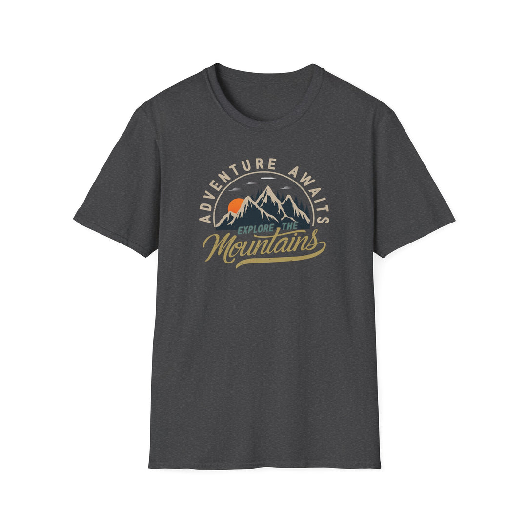 Adventure Awaits Explore the Mountians Unisex Softstyle T-Shirt – Perfect  for Outdoor Enthusiasts