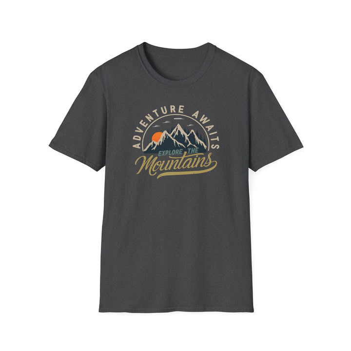 Adventure Awaits Explore the Mountians Unisex Softstyle T-Shirt – Perfect  for Outdoor Enthusiasts