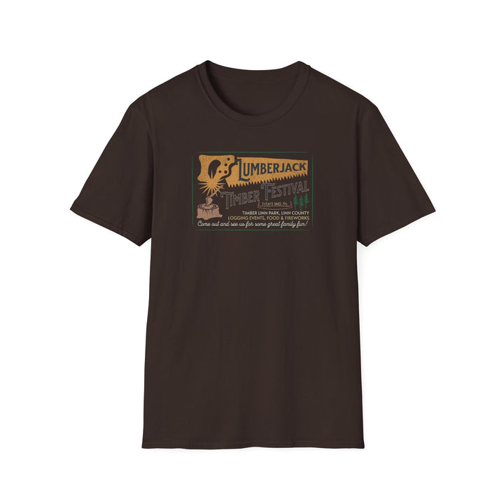 Lumberjack Timber Festival T-Shirt - Vintage Rustic Logging Event Tee