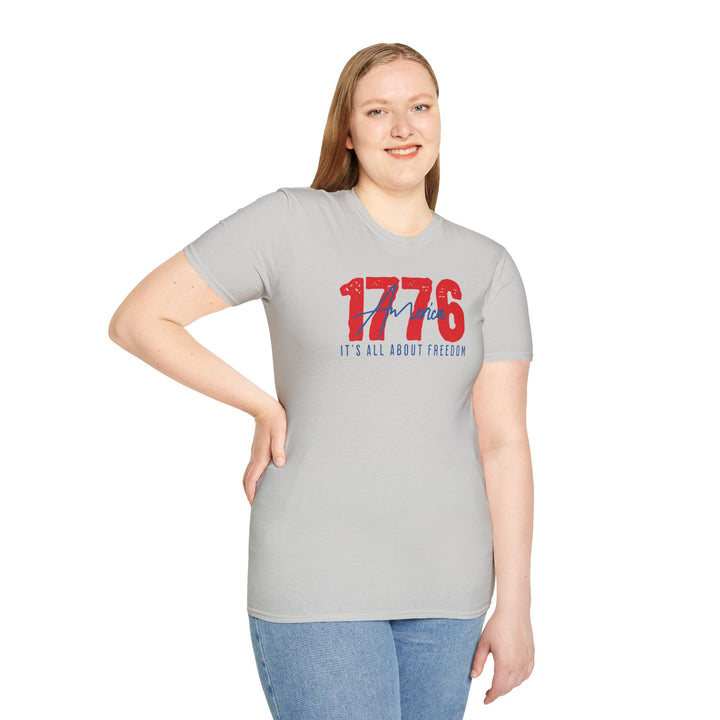 1776 Freedom Patriotic Graphic T-Shirt