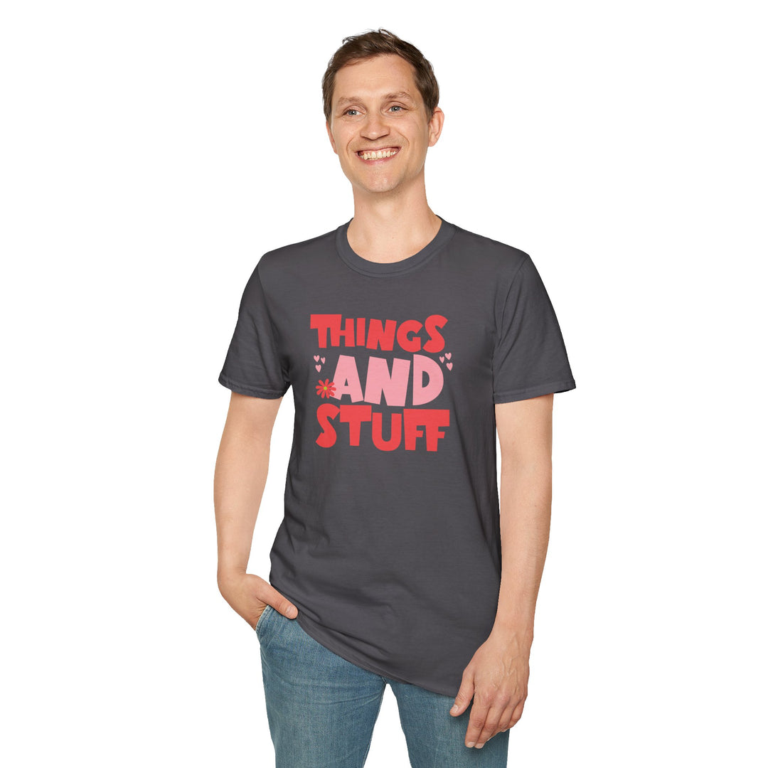 Things and Stuff Retro Typography T-Shirt