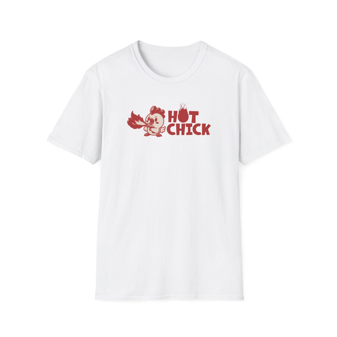 Hot Chick T-Shirt – Retro Flame Chicken Graphic Tee