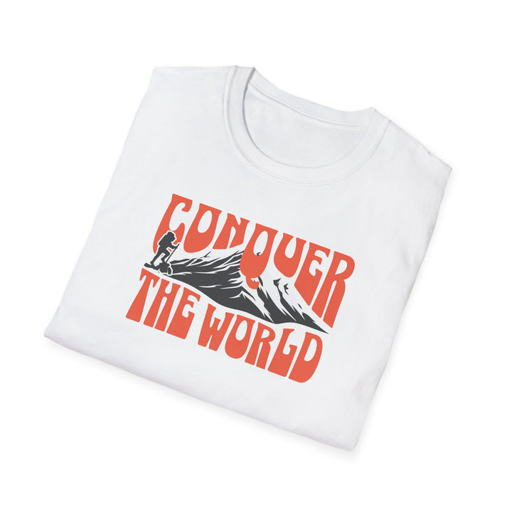 Conquer the World Mountain Graphic T-Shirt