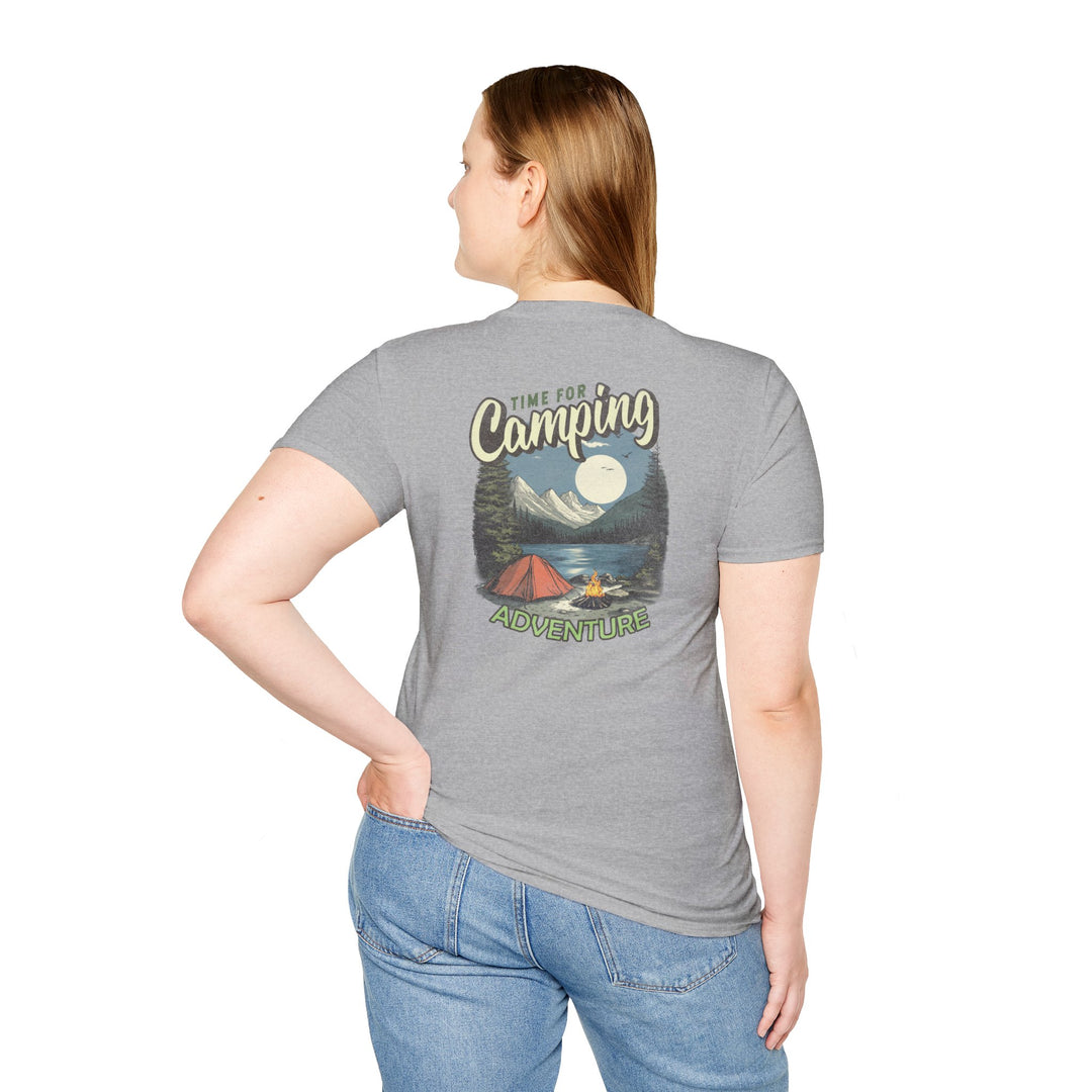 Camping Adventure T-Shirt — "Time for Camping" Outdoor Graphic Tee