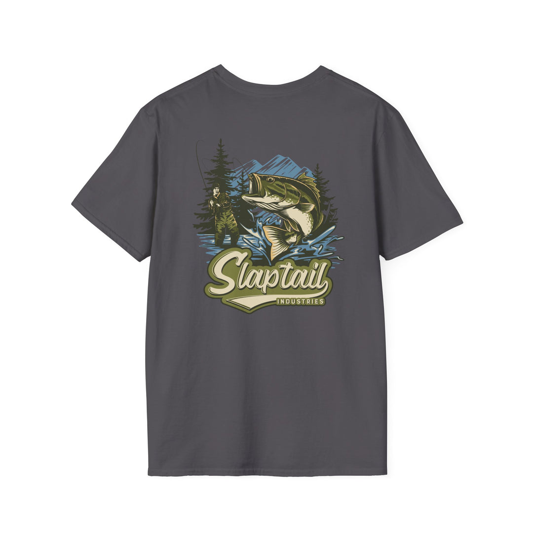 Fishing T-Shirt — "Slaptail Outdoors" Bass Logo Tee