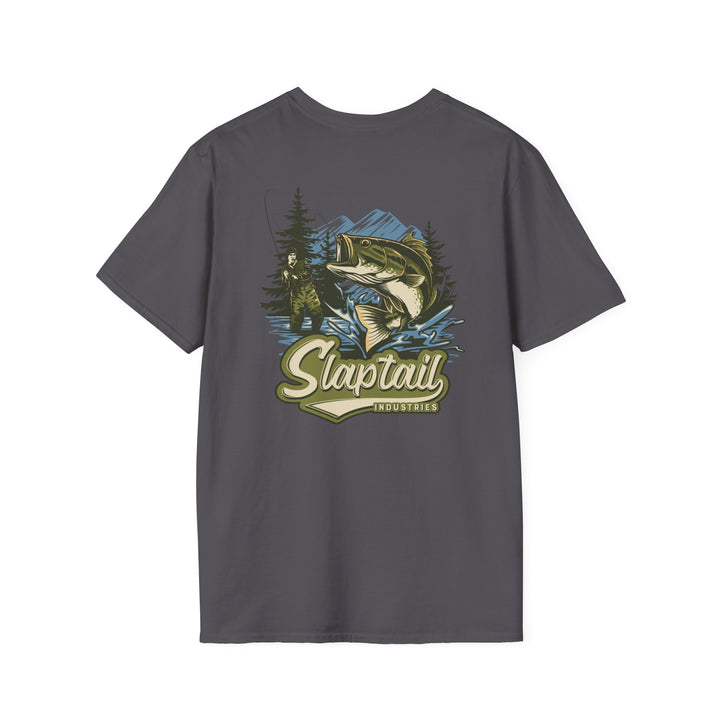Fishing T-Shirt — "Slaptail Outdoors" Bass Logo Tee