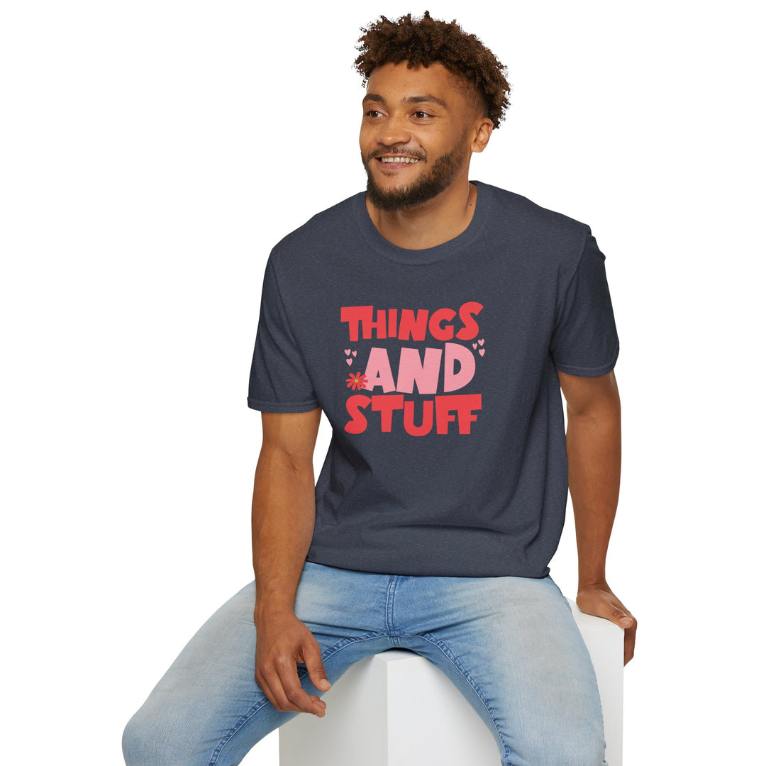 Things and Stuff Retro Typography T-Shirt