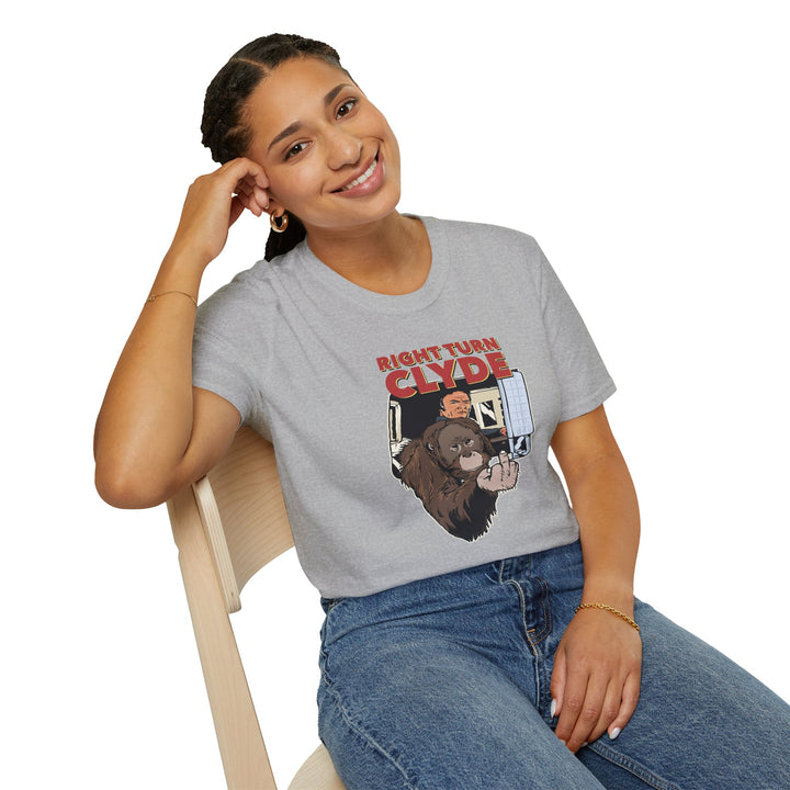 Right Turn Clyde Funny Retro T-Shirt