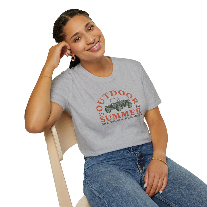 Outdoor Summer T‑Shirt — Vintage Buggy “Childhood Memories” Tee