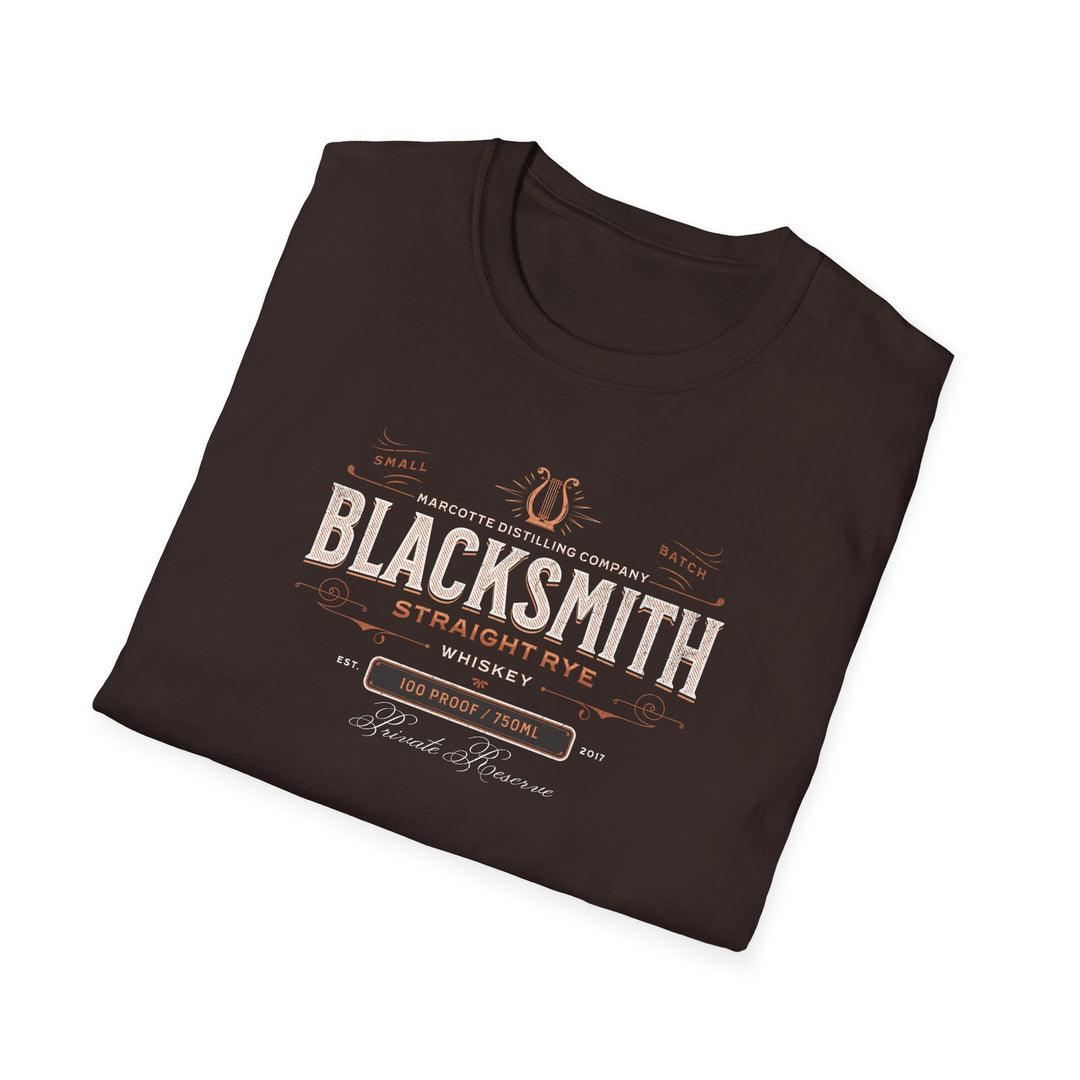 Blacksmith Straight Rye Whiskey T-Shirt – Vintage Distillery Label Tee