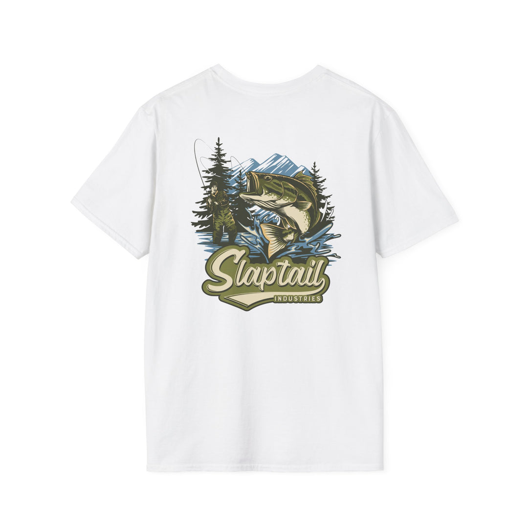 Fishing T-Shirt — "Slaptail Outdoors" Bass Logo Tee