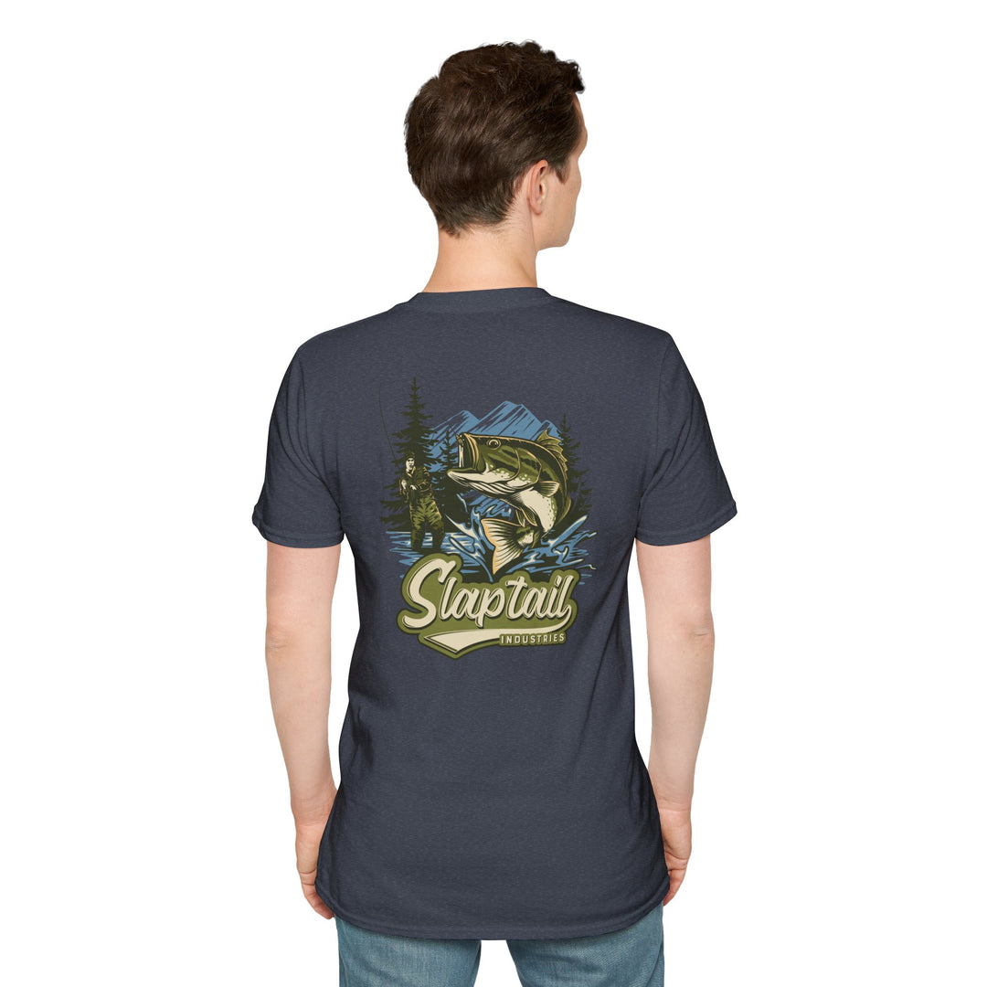 Fishing T-Shirt — "Slaptail Outdoors" Bass Logo Tee