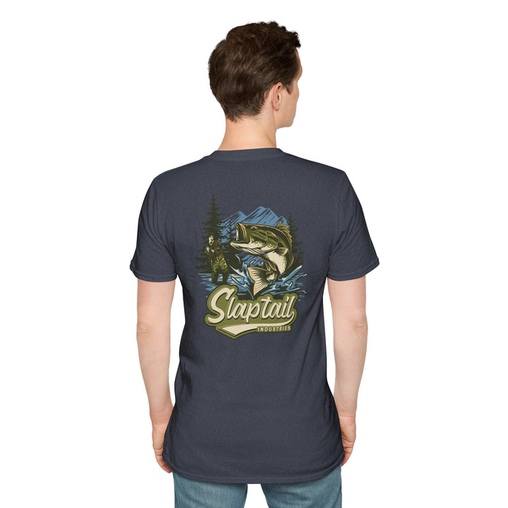 Fishing T-Shirt — "Slaptail Outdoors" Bass Logo Tee