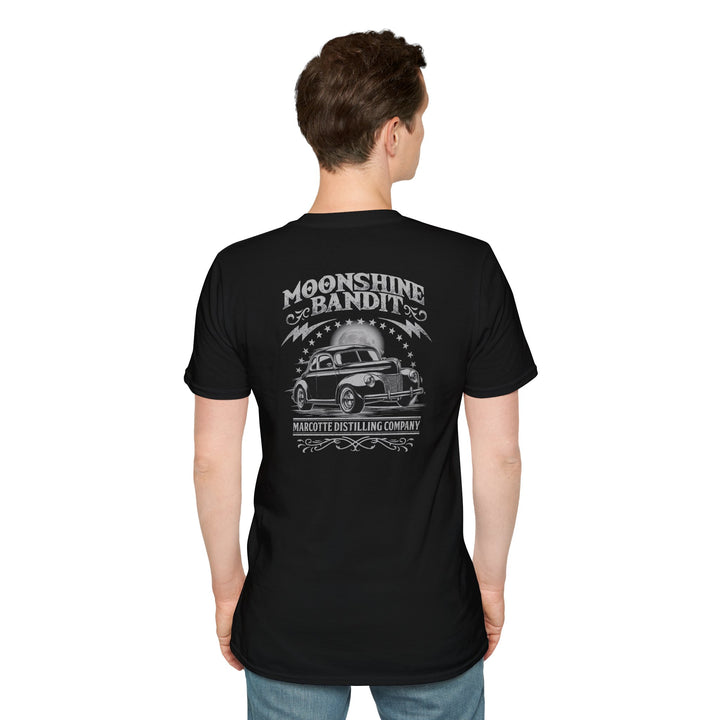 Moonshine Bandit T-Shirt — Vintage Hot Rod Distillery Graphic Tee