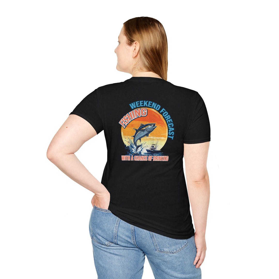 Weekend Forecast Fishing Retro T-Shirt