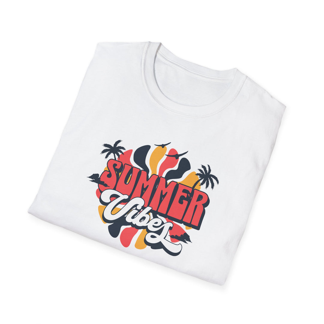 Summer Vibes Retro Palm Beach T-Shirt