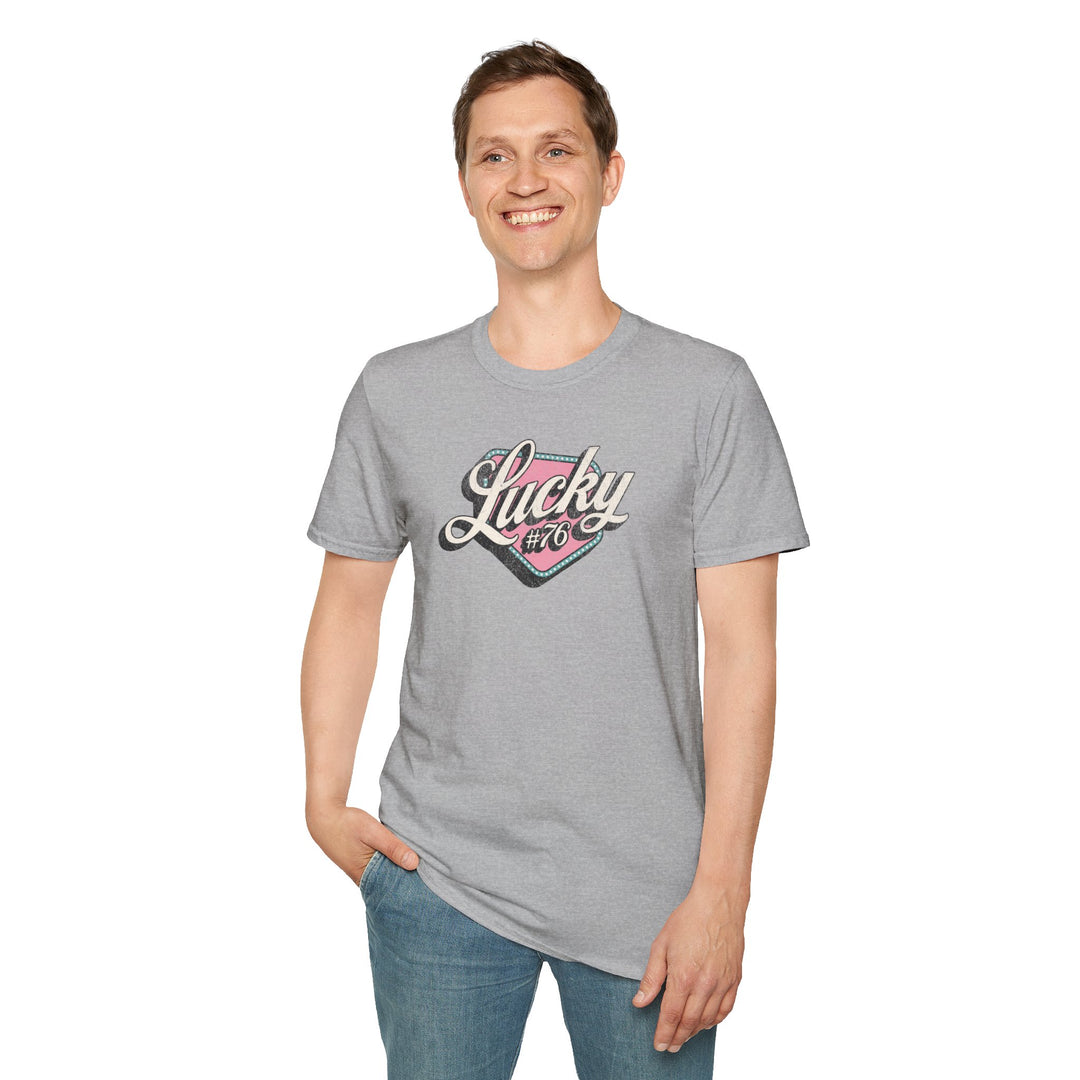 Lucky #76 Graphic T-Shirt — Retro Casino Vibe
