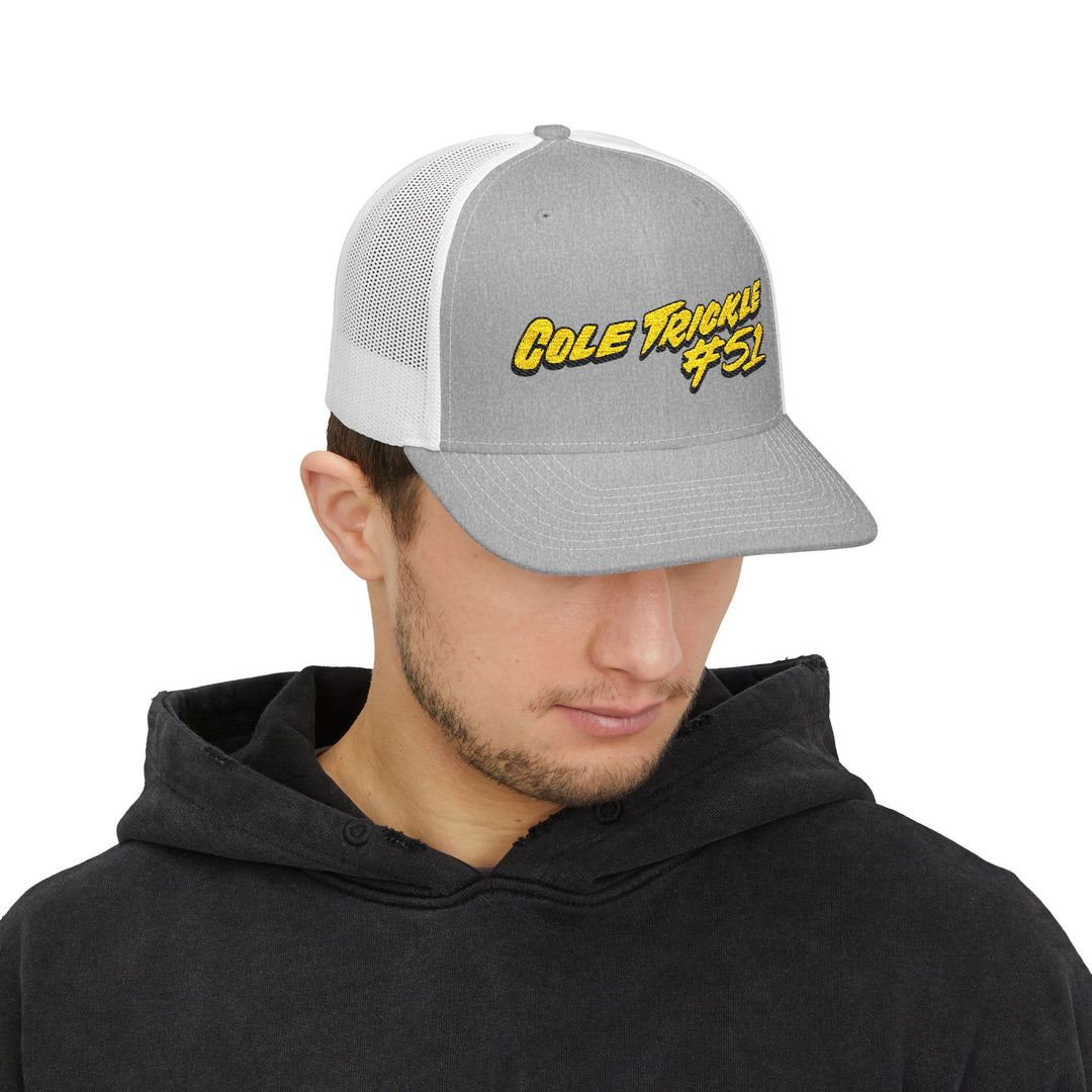 Cole Treckle #52 Trucker Cap - Retro Script Snapback Hat