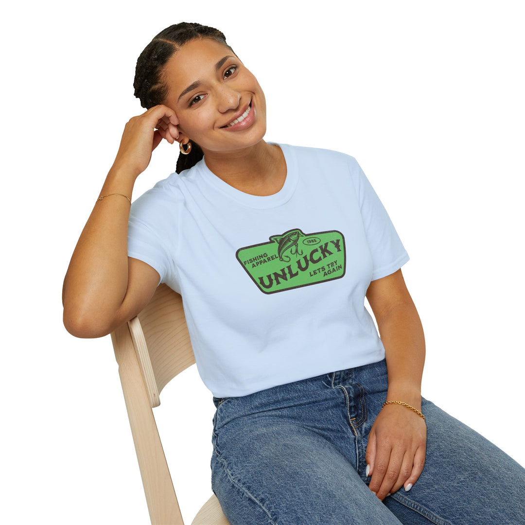 Unlucky Fishing T-Shirt — Funny Vintage Fishing Tee
