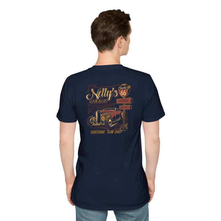 Nelly's Garage Vintage Route 66 Hot Rod T-Shirt