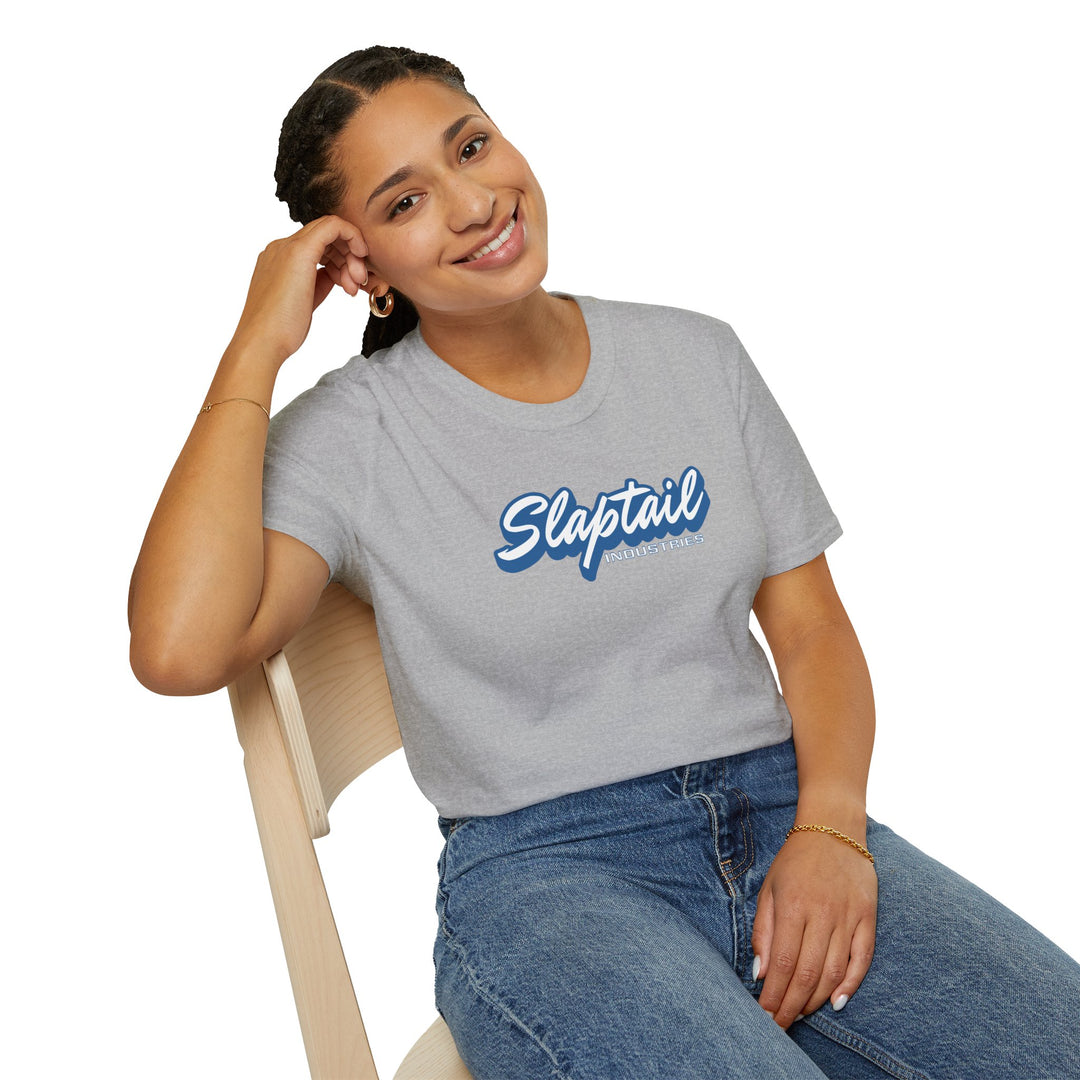 T-Shirt — "Slaptail" Retro Script Logo Tee