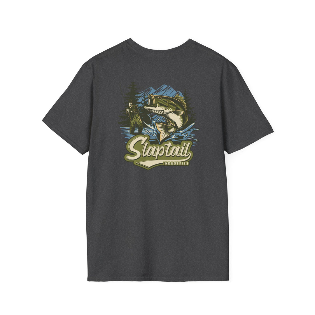 Fishing T-Shirt — "Slaptail Outdoors" Bass Logo Tee
