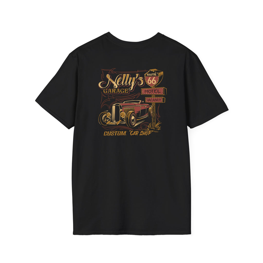 Nelly's Garage Vintage Route 66 Hot Rod T-Shirt