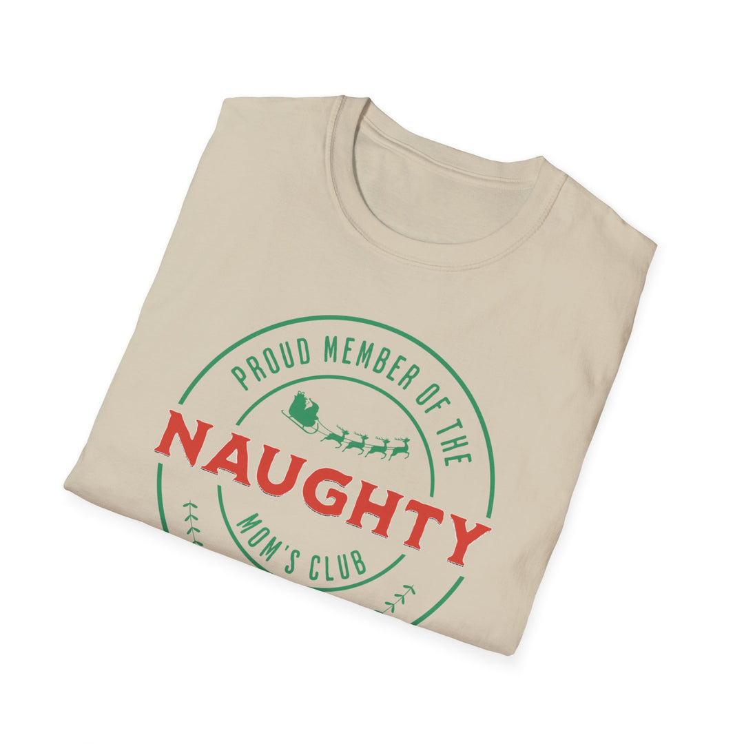 Naughty Mom's Club T-Shirt — 'Proud Member of the Naughty Mom's Club' Christmas Tee