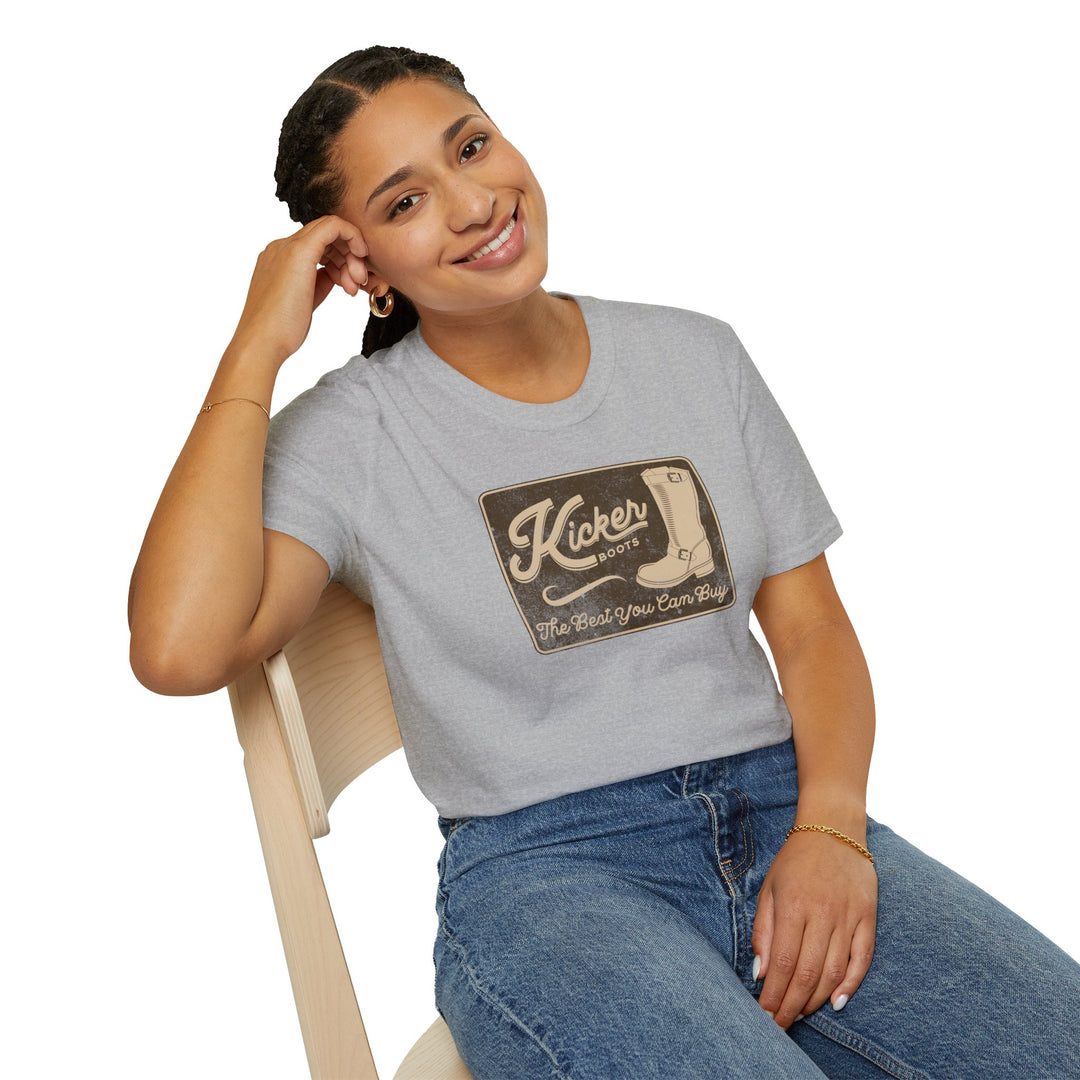 Kicker Vintage Boots T-Shirt — Retro Cowboy Western Graphic Tee