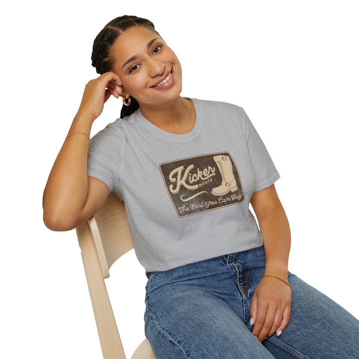 Kicker Vintage Boots T-Shirt — Retro Cowboy Western Graphic Tee