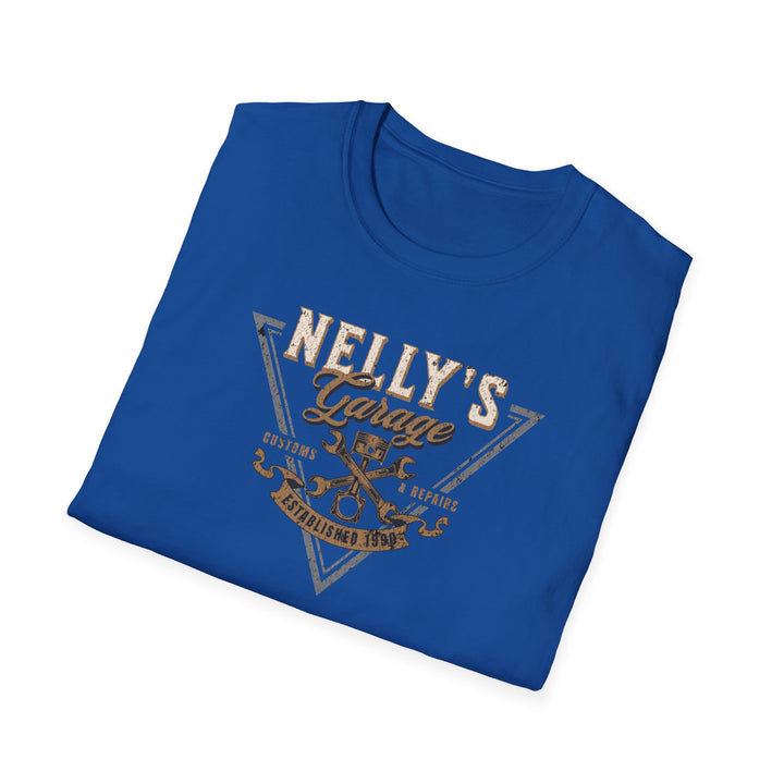 Nelly's Garage T-Shirt — Vintage Automotive Repair Shop Tee