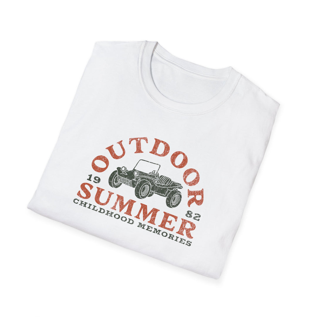Outdoor Summer T‑Shirt — Vintage Buggy “Childhood Memories” Tee