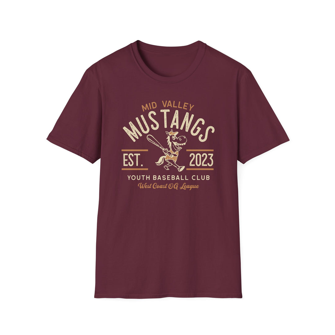 Baseball Club T-Shirt - Mid Valley Mustangs
