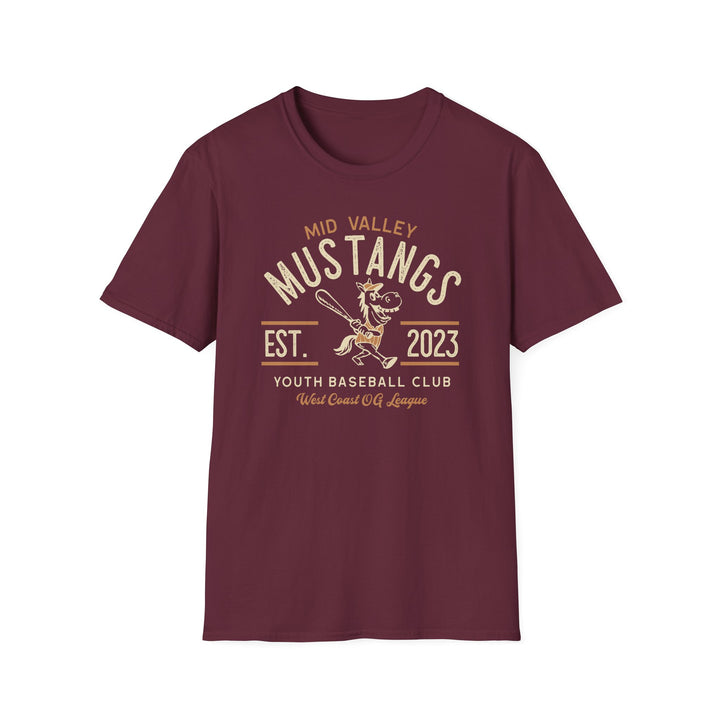 Baseball Club T-Shirt - Mid Valley Mustangs