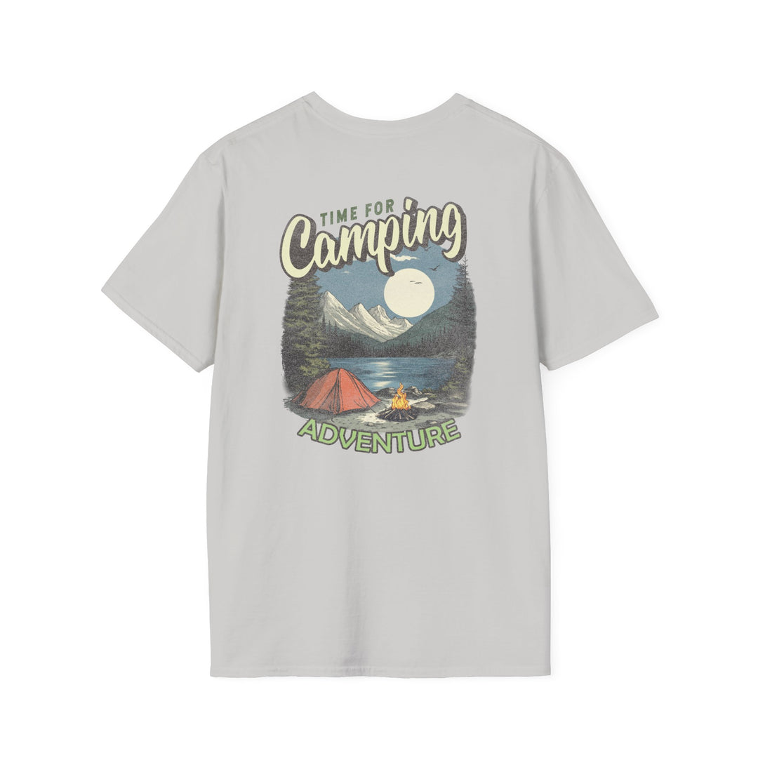 Camping Adventure T-Shirt — "Time for Camping" Outdoor Graphic Tee