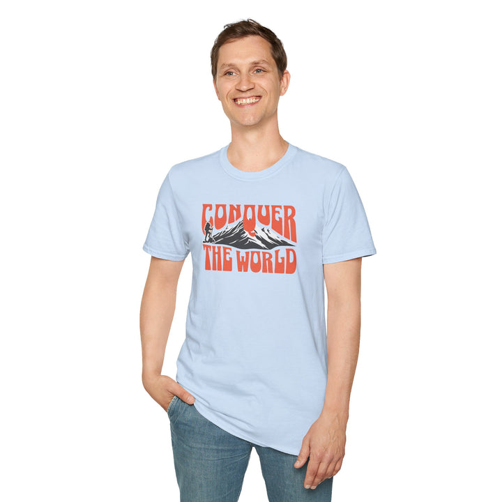 Conquer the World Mountain Graphic T-Shirt