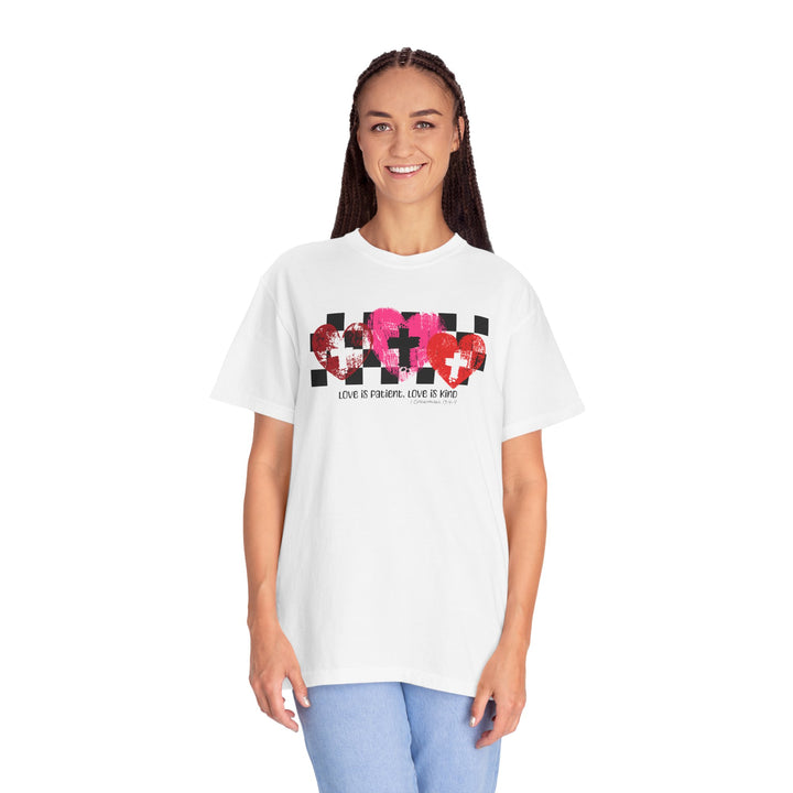 Love Prayer Heart Floral Cross T-Shirt